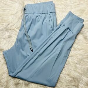 SAGE stretchy joggers blue size small
